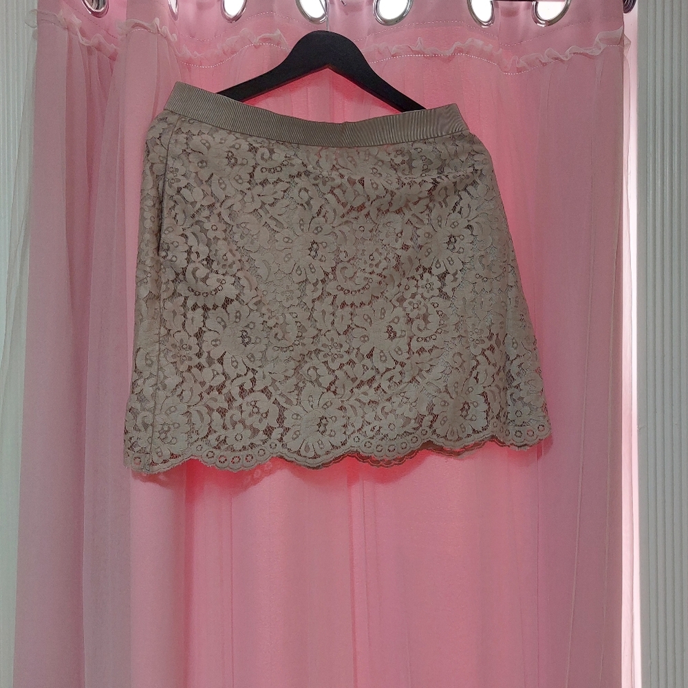 Pale Pink Lace Joe Fresh Mini Skirt